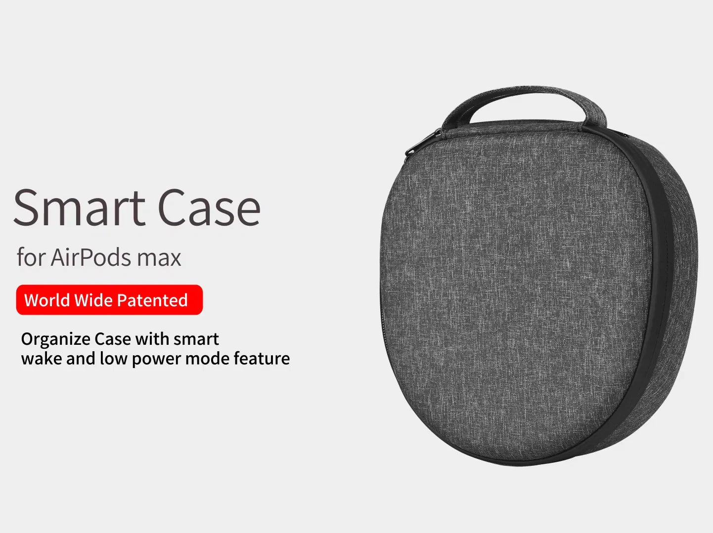 Wiwu Smart Case For Apple Airpod Max - Gray - Tashqila Wiwu Smart Case For Apple Airpod Max - Gray - Tashqila